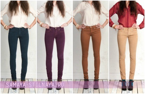 Модные цвета джинсов - на фото модели Henry and Belle Jeans Осень-Зима 2012-2013