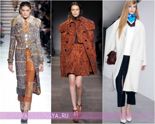 Самые модные пальто осень 2012 - зима 2013 – на фото модели Missoni, Carven и Celine