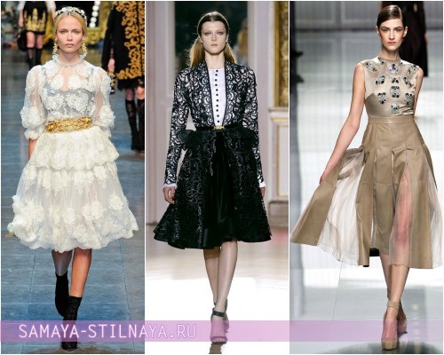 Модные пышные юбки Осень-Зима 2012-2013 – на фото модели Dolce & Gabbana, Zuhair Murad, Christian Dior