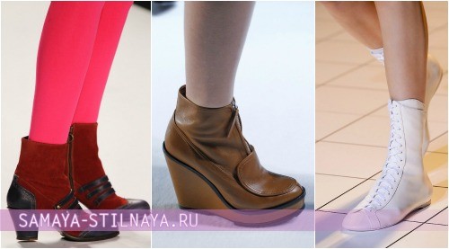Модные сапожки на осень 2012 – на фото модели Anna Sui, Lacoste, Rochas