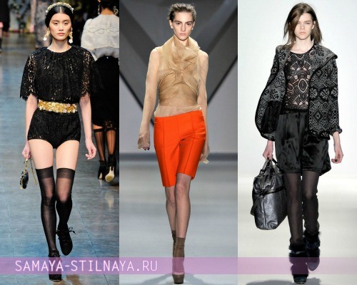 Самые модные шорты на осень 2012 – коллекции Dolce & Gabbana, Vera Wang, Doo.Ri