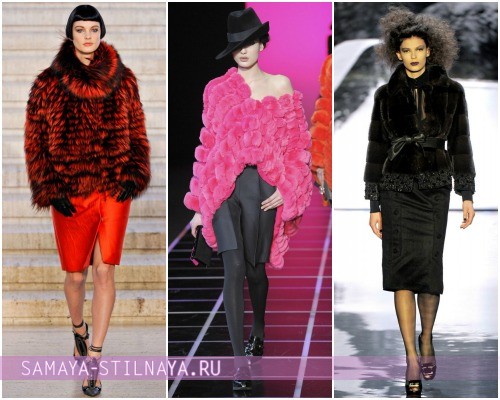 Модные короткие шубы 2012-2013 – на фото модели Antonio Berardi, Giorgio Armani, Badgley Mischka