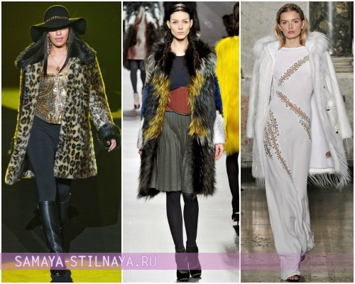 Модные цвета шуб 2012-2013 – на фото модели Betsey Johnson, Fendi, Emilio Pucci