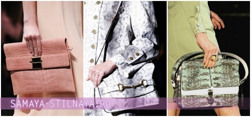 Сумки из кожи рептилий – на фото модели Valentino, Gucci и Kenzo, Весна-Лето 2013
