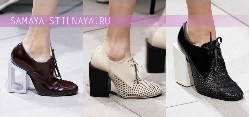 Женские модные туфли Весна-Лето 2013 на шнуровке – на фото модели Balenciaga