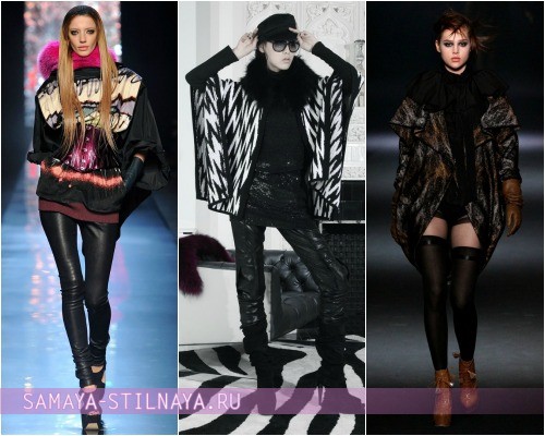 С чем сочетать модное пончо – на фото Jean Paul Gaultier, Alice+Olivia, John Galliano