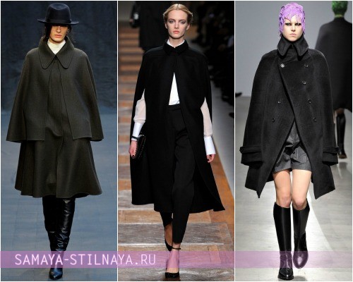Зимние пончо пальто от Hermes, Valentino, Junya Watanabe