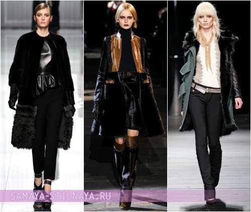 Верхняя одежда черного цвета зима 2012-2013 от Christian Dior, Givenchy, Iceberg