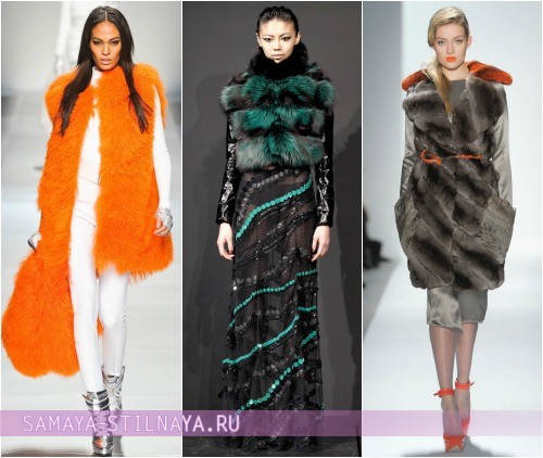 Меховые жилетки, модная верхняя одежда зима 2012-2013
