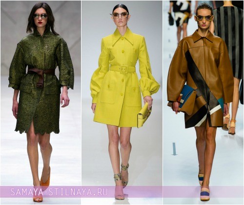 Модные женские пальто Весна-Лето 2013 от Burberry Prorsum, Gucci и Fendi