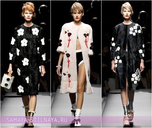 Оригинальные модели женских весенних пальто 2013 года от Prada