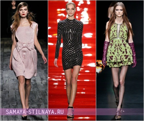 Новогодние платья для молоденьких девушек – на фото модели Nina Ricci, Reem Acra, Roberto Cavalli