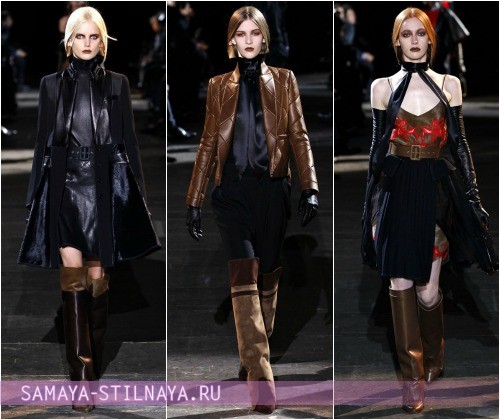 С чем носить коричневые сапоги – фото коллекции Givenchy