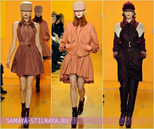 С чем модно носить коричневые сапоги – на фото коллекция Kenzo Осень-Зима 2012-2013