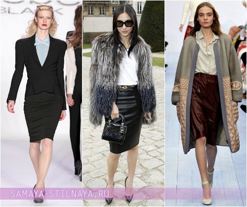 С чем носить юбку-карандаш в деловом стиле – на фото модели Bebe, Christian Dior, Chloe