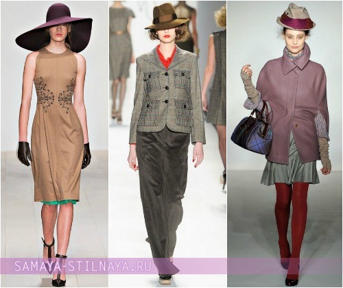Модные женские шляпы сезона Осень-Зима 2012-2013 – на фото модели Marios Schwab, Ruffian, Vivienne Westwood Red Label