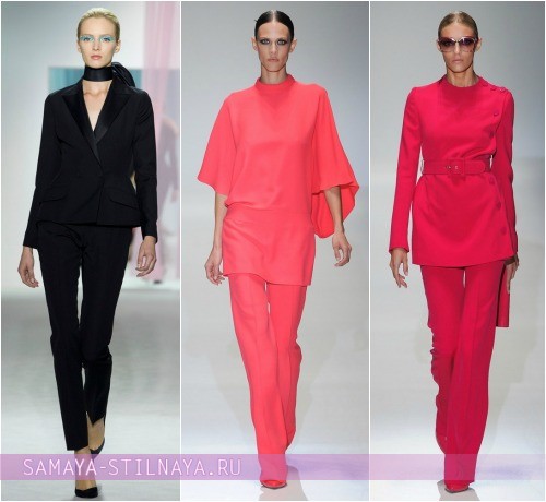 Женские костюмы с брюками к весне 2013 фото Christian Dior, Gucci