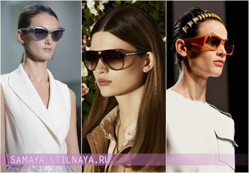 Что будет модно весной 2013 на фото солнцезащитные очки от Christian Dior, Gucci и Fendi