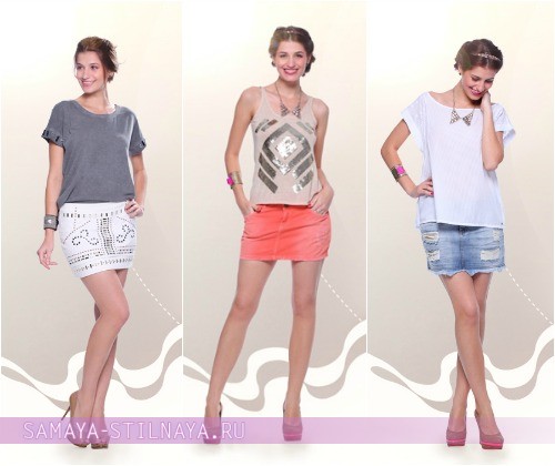 Короткие джинсовые юбки 2013 Damyller разных расцветок
