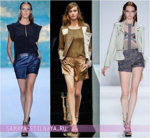 Самые модные шорты Весна-Лето 2013 от Monique Lhuillier, Emporio Armani, Nicole Miller