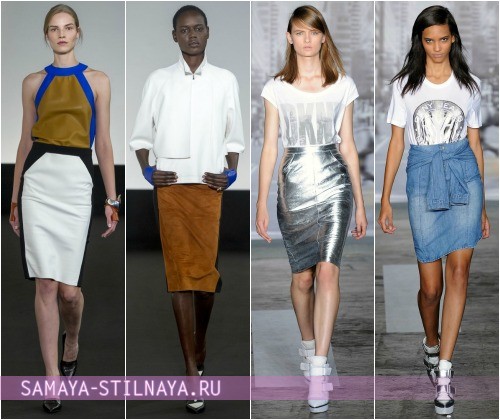 Модная юбка-карандаш Весна-Лето 2013 в коллекциях Hermes и DKNY