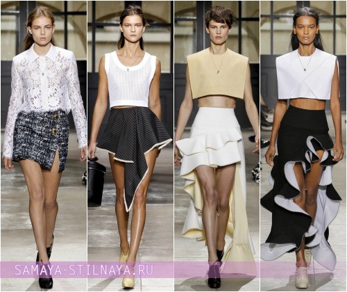 Оригинальные короткие юбки Весна-Лето 2013 – на фото коллекция Balenciaga