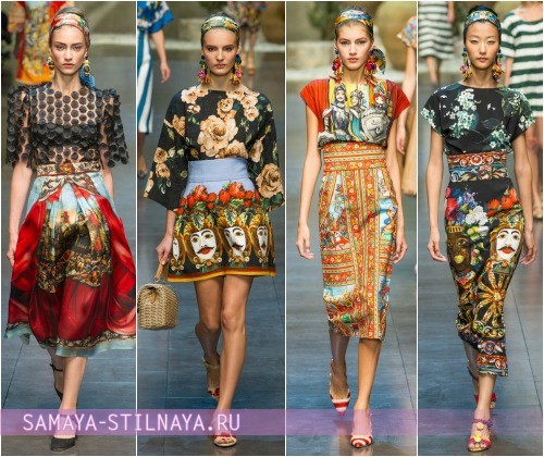 Цветные летние юбки 2013 от Dolce & Gabbana