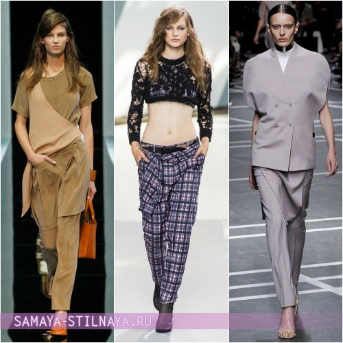 Модные брюки для женщин 2013 – на фото модели Emporio Armani, Phillip Lim, Givenchy
