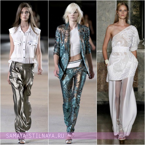 Модели женских брюк весенне-летнего сезона 2013 – на фото Anthony Vaccarello, Anthony Vaccarello и Emilio Pucci