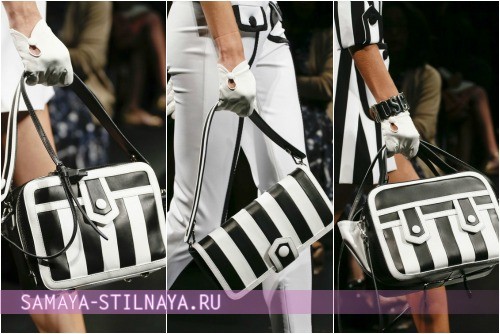 Черно-белые сумки 2013 от Moschino