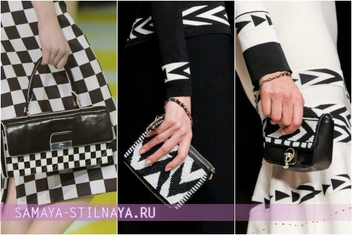 Модные сумки черно-белые фото Louis Vuitton, Ermanno Scervino