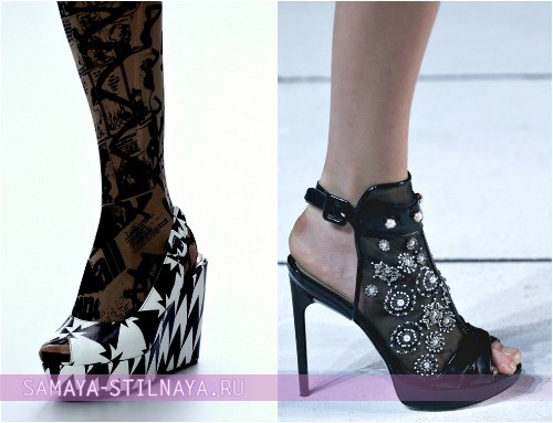 Обувь женская черно-белая, фото Louise Gray и Jason Wu