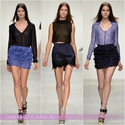 Короткие юбки 2013 с аппликациями фото Felder Felder