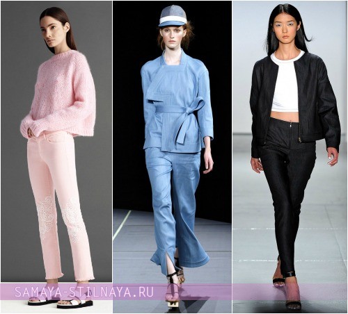 Что носить весной 2013 с джинсами на фото модели Christopher Kane, Jen Kao, Tibi