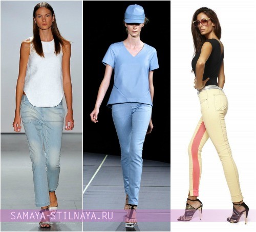 С чем носить джинсы летом 2013 на фото Tibi, Jen Kao, MET In Jeans