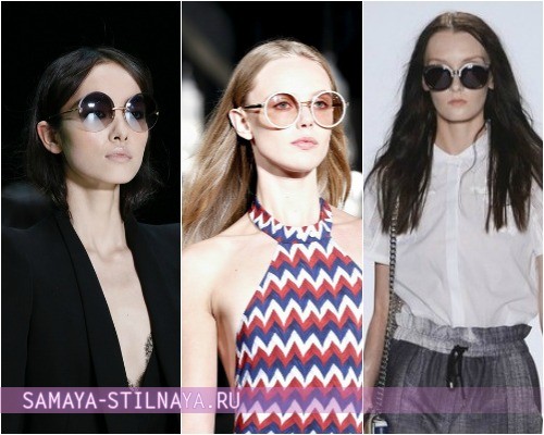 Модные солнечные очки тишейды в коллекциях Roberto Cavalli, Tommy Hilfiger, Rebecca Minkoff