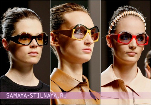 Модные солнечные очки оригинальной формы от Fendi