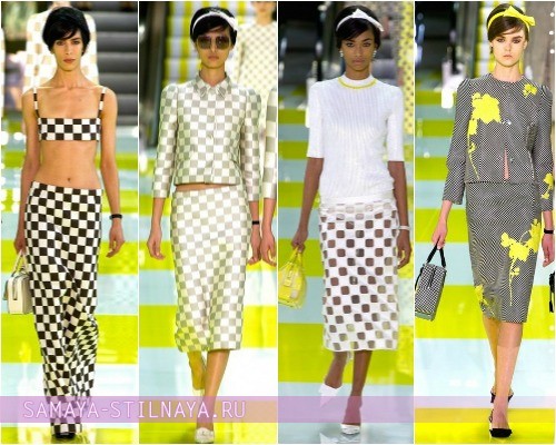 Самые модные юбки Louis Vuitton в клетку