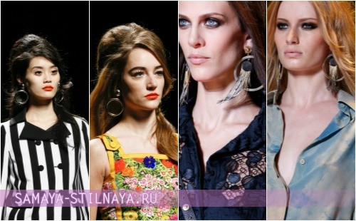 Круглые серьги 2013 от Moschino и Versace