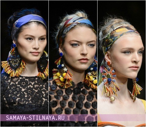 Оригинальные серьги Dolce Gabbana 2013