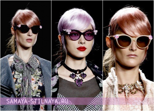 Самые модные цвета волос 2013, на фото модели Anna Sui