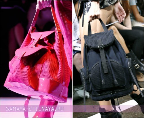 Модные рюкзаки 2013 женские, фото Versus и DKNY