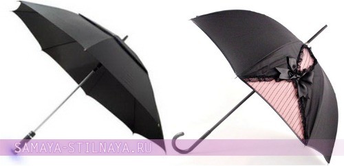 Черный зонт женский фото
