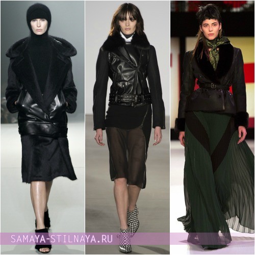 Модные женские черные куртки на зиму 2013-2014